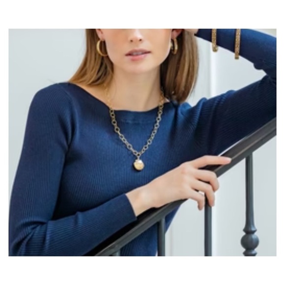 J.Crew 100% cashmere sweater in navy blue - Picture 1 of 8